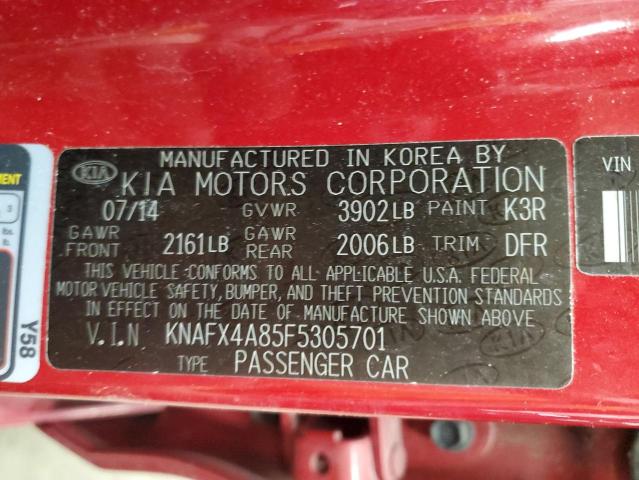 Photo 12 VIN: KNAFX4A85F5305701 - KIA FORTE EX 