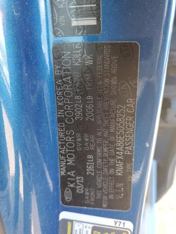 Photo 12 VIN: KNAFX4A86E5058252 - KIA FORTE 