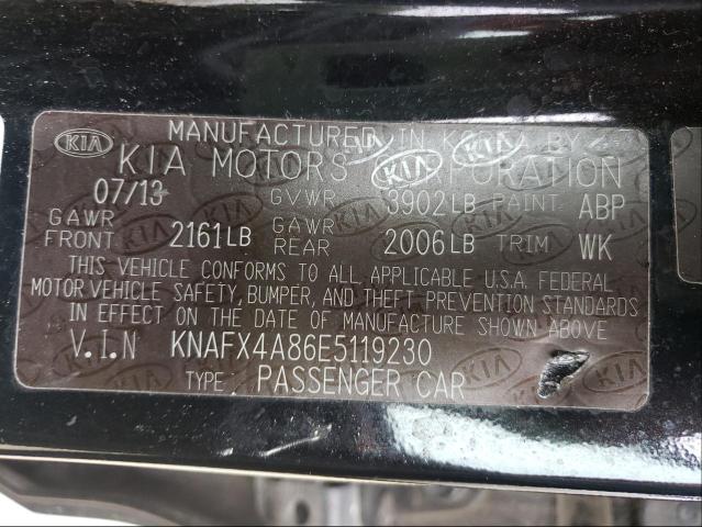 Photo 9 VIN: KNAFX4A86E5119230 - KIA FORTE EX 