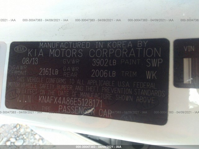 Photo 8 VIN: KNAFX4A86E5128171 - KIA FORTE 