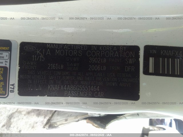 Photo 8 VIN: KNAFX4A86G5551464 - KIA FORTE 