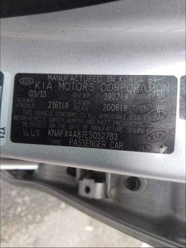 Photo 9 VIN: KNAFX4A87E5052783 - KIA FORTE EX 