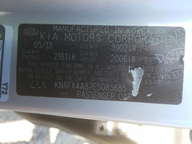 Photo 9 VIN: KNAFX4A87E5085685 - KIA FORTE EX 