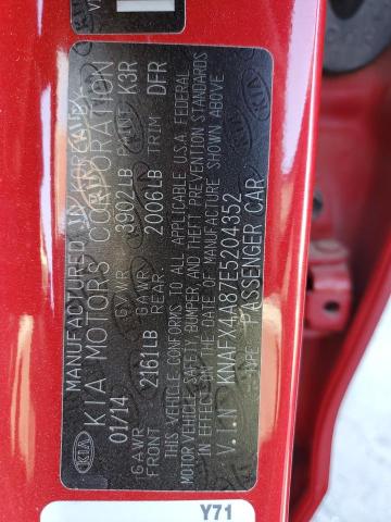 Photo 11 VIN: KNAFX4A87E5204352 - KIA FORTE 