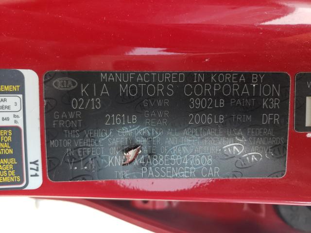 Photo 9 VIN: KNAFX4A88E5047608 - KIA FORTE EX 