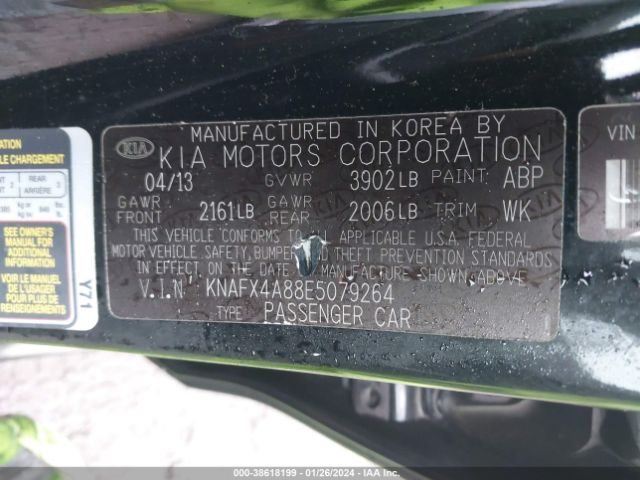 Photo 8 VIN: KNAFX4A88E5079264 - KIA FORTE 