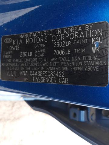 Photo 9 VIN: KNAFX4A88E5085422 - KIA FORTE EX 