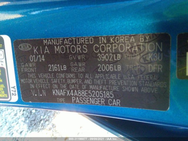 Photo 8 VIN: KNAFX4A88E5205185 - KIA FORTE 