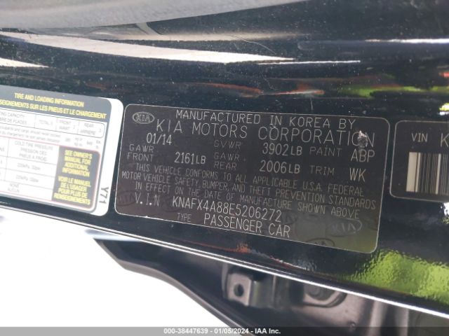 Photo 8 VIN: KNAFX4A88E5206272 - KIA FORTE 