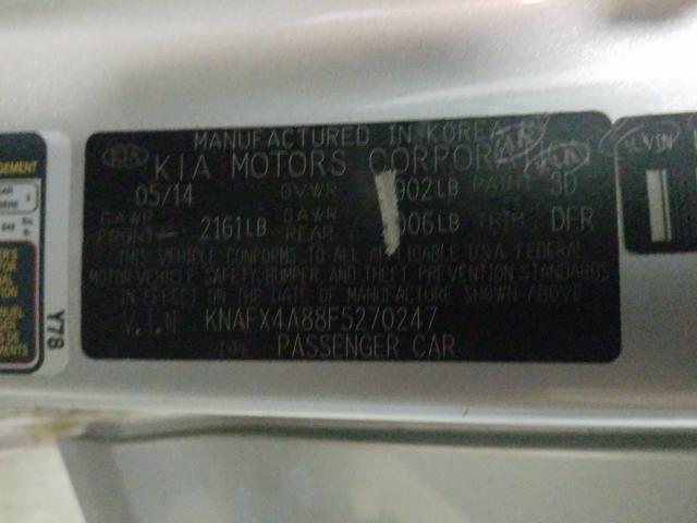 Photo 9 VIN: KNAFX4A88F5270247 - KIA FORTE EX 