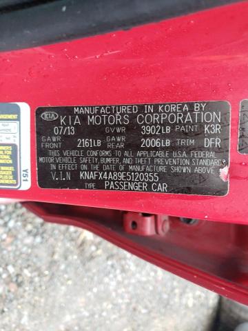 Photo 12 VIN: KNAFX4A89E5120355 - KIA FORTE EX 