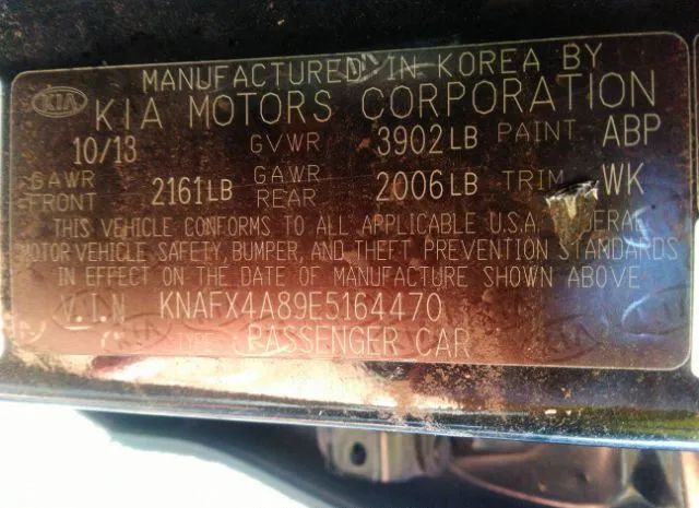 Photo 8 VIN: KNAFX4A89E5164470 - KIA FORTE 