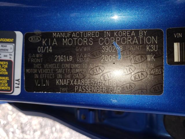 Photo 9 VIN: KNAFX4A89E5202408 - KIA FORTE EX 