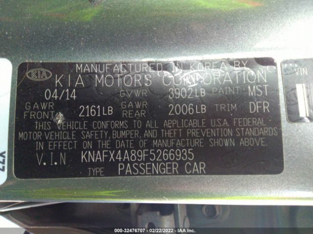 Photo 8 VIN: KNAFX4A89F5266935 - KIA FORTE 