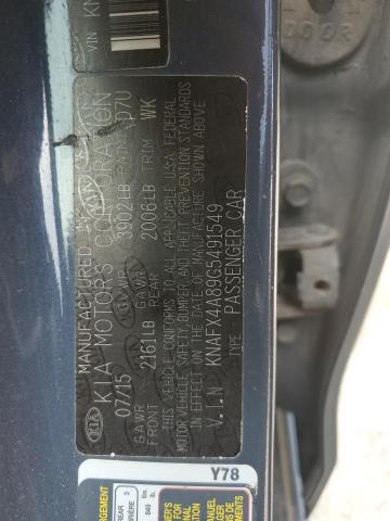 Photo 11 VIN: KNAFX4A89G5491549 - KIA FORTE EX 