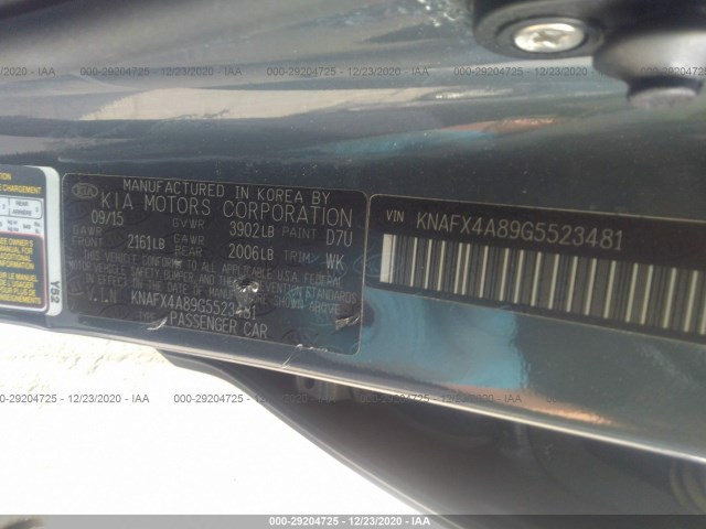 Photo 8 VIN: KNAFX4A89G5523481 - KIA FORTE 