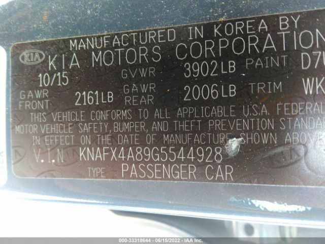 Photo 8 VIN: KNAFX4A89G5544928 - KIA FORTE 