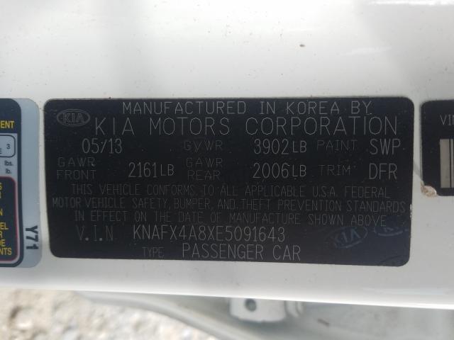 Photo 9 VIN: KNAFX4A8XE5091643 - KIA FORTE EX 