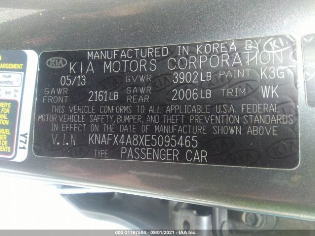 Photo 8 VIN: KNAFX4A8XE5095465 - KIA FORTE 