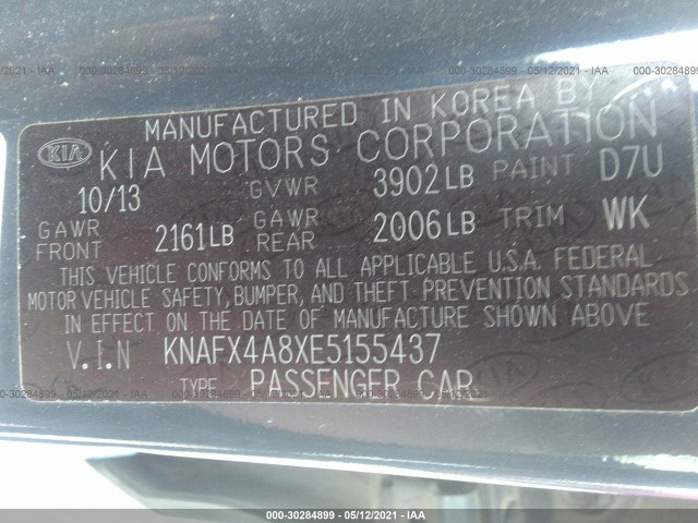 Photo 8 VIN: KNAFX4A8XE5155437 - KIA FORTE 