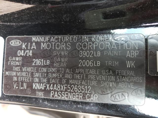 Photo 9 VIN: KNAFX4A8XF5263512 - KIA FORTE EX 