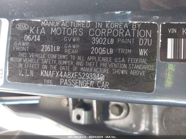 Photo 8 VIN: KNAFX4A8XF5293349 - KIA FORTE 