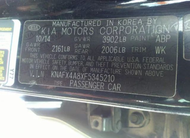 Photo 8 VIN: KNAFX4A8XF5345210 - KIA FORTE 