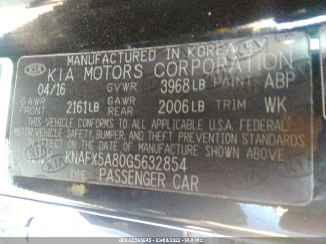 Photo 8 VIN: KNAFX5A80G5632854 - KIA FORTE 5-DOOR 