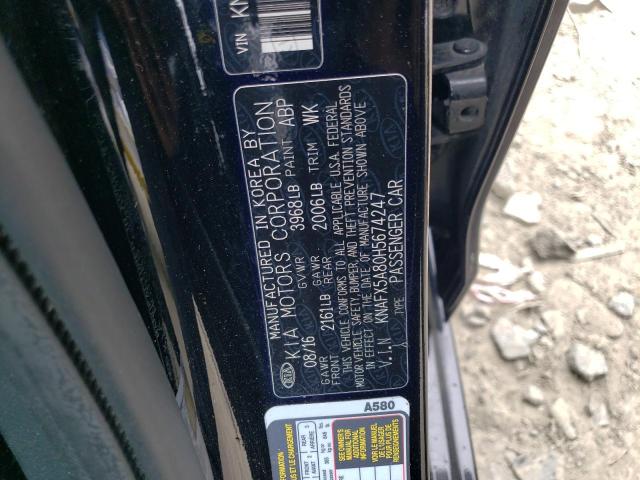 Photo 12 VIN: KNAFX5A80H5674247 - KIA FORTE EX 