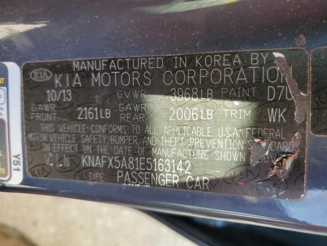 Photo 11 VIN: KNAFX5A81E5163142 - KIA FORTE EX 