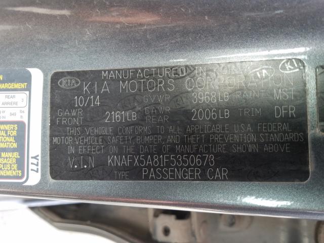 Photo 9 VIN: KNAFX5A81F5350673 - KIA FORTE EX 