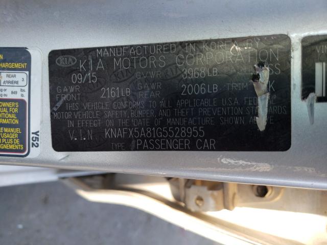 Photo 9 VIN: KNAFX5A81G5528955 - KIA FORTE EX 