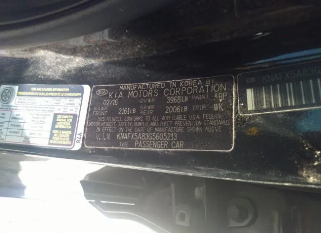 Photo 8 VIN: KNAFX5A83G5605213 - KIA FORTE 5-DOOR 