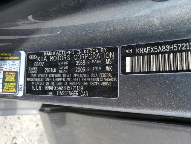 Photo 9 VIN: KNAFX5A83H5721139 - KIA FORTE EX 