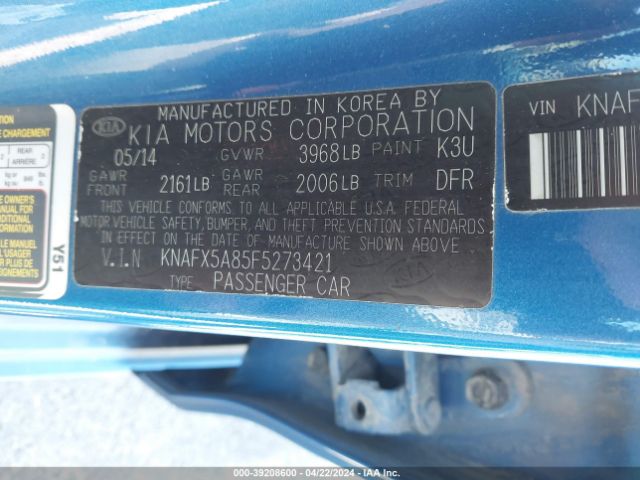 Photo 8 VIN: KNAFX5A85F5273421 - KIA FORTE 