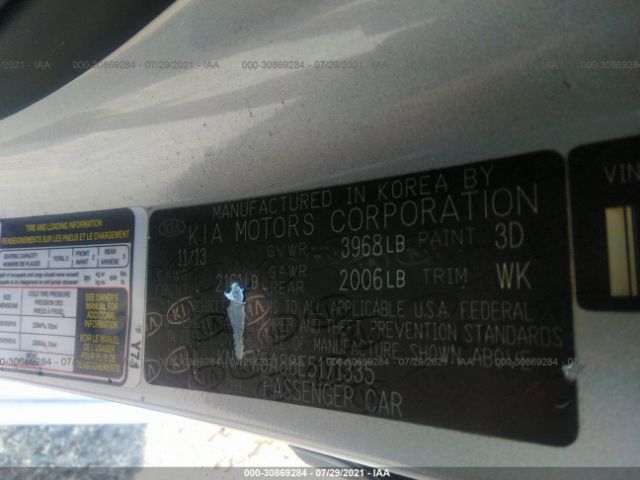 Photo 8 VIN: KNAFX5A88E5171335 - KIA FORTE 5-DOOR 