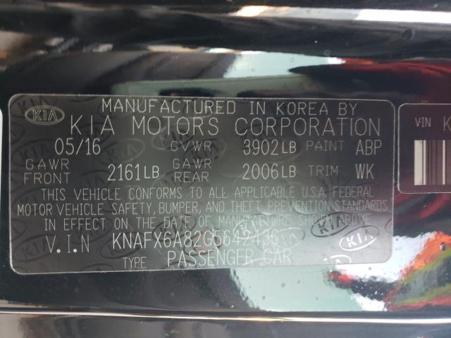 Photo 9 VIN: KNAFX6A82G5642436 - KIA FORTE EX 