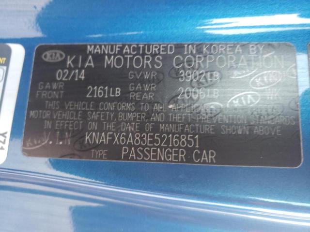 Photo 9 VIN: KNAFX6A83E5216851 - KIA FORTE EX 