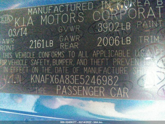 Photo 8 VIN: KNAFX6A83E5246982 - KIA FORTE KOUP 