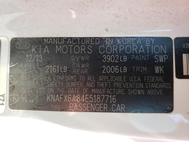 Photo 9 VIN: KNAFX6A84E5187716 - KIA FORTE EX 