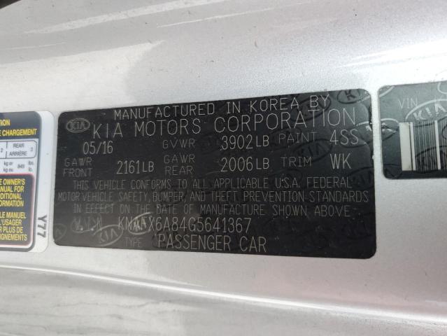 Photo 11 VIN: KNAFX6A84G5641367 - KIA FORTE EX 