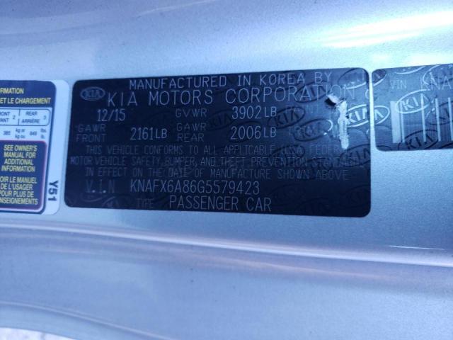 Photo 11 VIN: KNAFX6A86G5579423 - KIA FORTE EX 