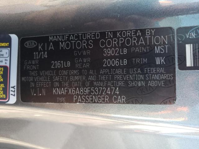 Photo 11 VIN: KNAFX6A89F5372474 - KIA FORTE EX 