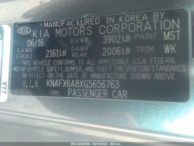 Photo 8 VIN: KNAFX6A8XG5656763 - KIA FORTE KOUP 