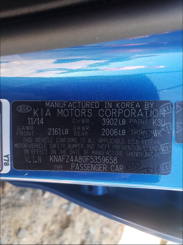 Photo 9 VIN: KNAFZ4A80F5359658 - KIA FORTE 