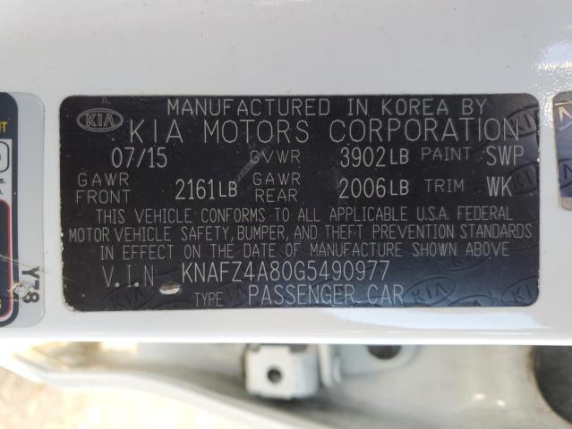 Photo 11 VIN: KNAFZ4A80G5490977 - KIA FORTE 