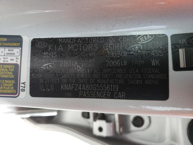 Photo 9 VIN: KNAFZ4A80G5556119 - KIA FORTE EX 