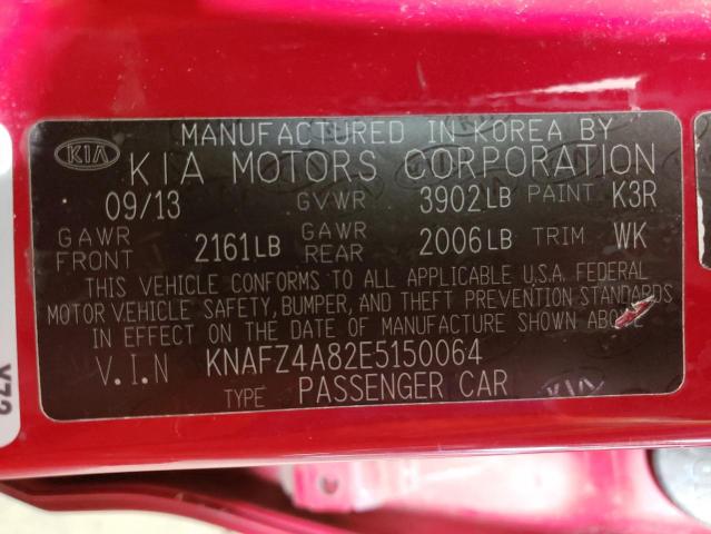 Photo 11 VIN: KNAFZ4A82E5150064 - KIA FORTE EX 