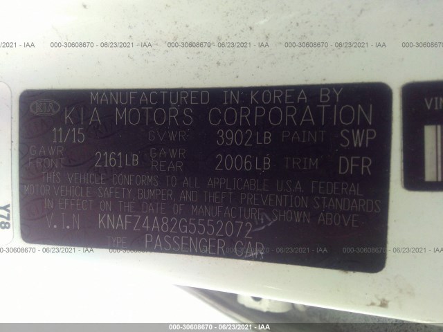 Photo 8 VIN: KNAFZ4A82G5552072 - KIA FORTE 