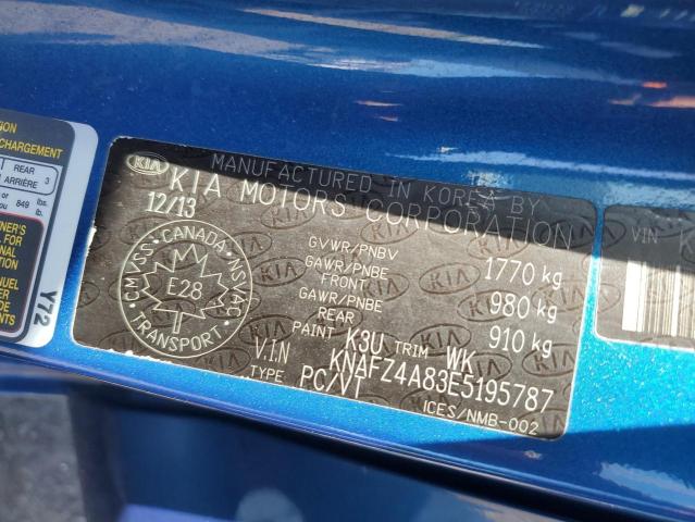 Photo 12 VIN: KNAFZ4A83E5195787 - KIA FORTE 